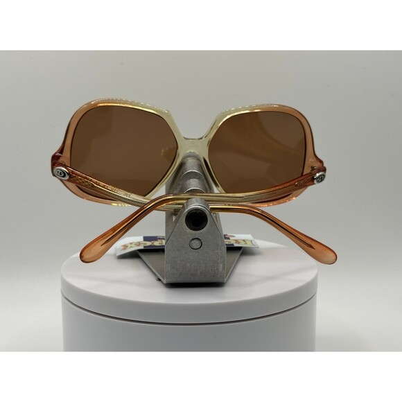 Vintage Oversize Sunglasses NOS Drop Temple Brown Lens Brown Fade Frame 70s-80s - Picture 6 of 8